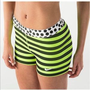 Nike Pro’s black and yellow striped